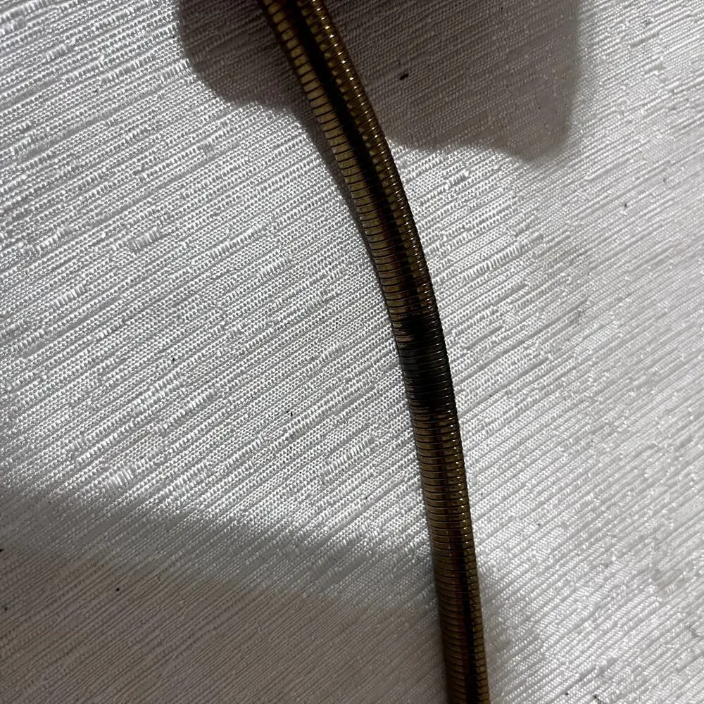Vintage 70s Skinny Gold Metal Belt Chain slinky snake stretchy womens S 28